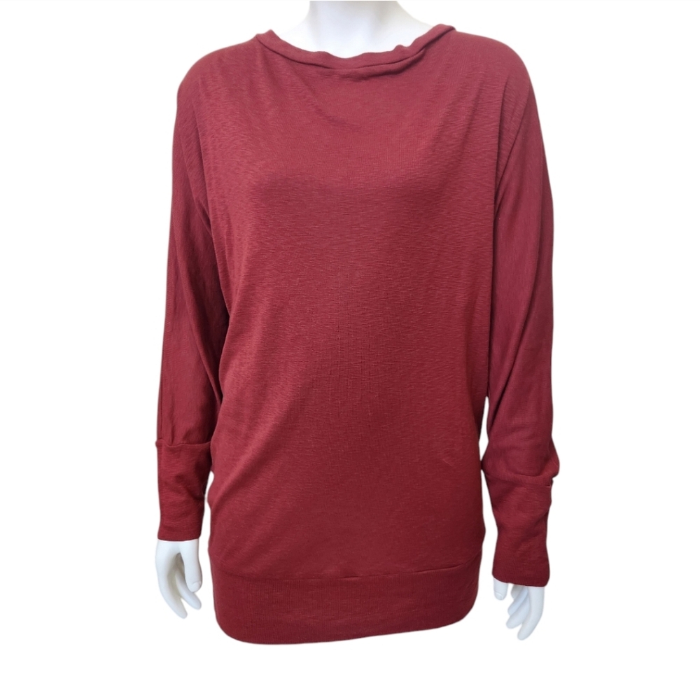 Y2K Michael Stars Snub Wide Neck Dolman Supima Micromodal Russet Tee Urban  OS